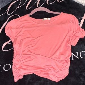 pink tight short sleeve